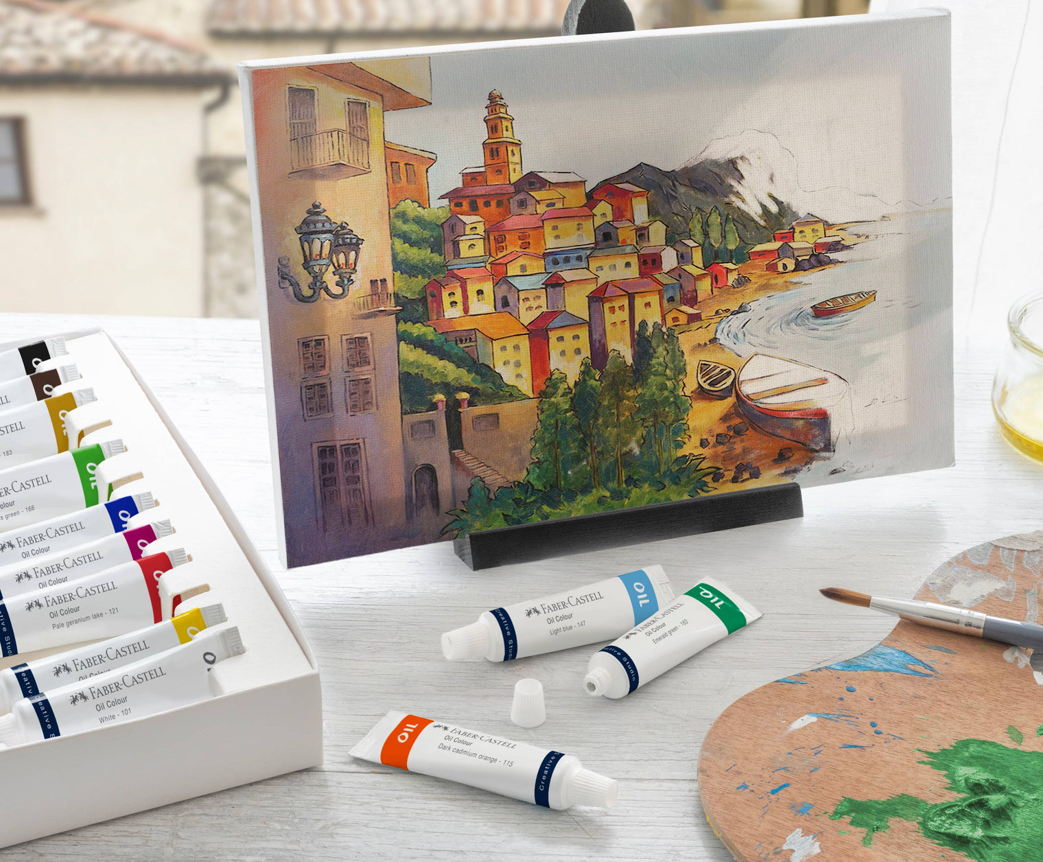 Artist Oil Paints – Set of 12 Tubes (Highly Pigmented Colors), by Faber-Castell
