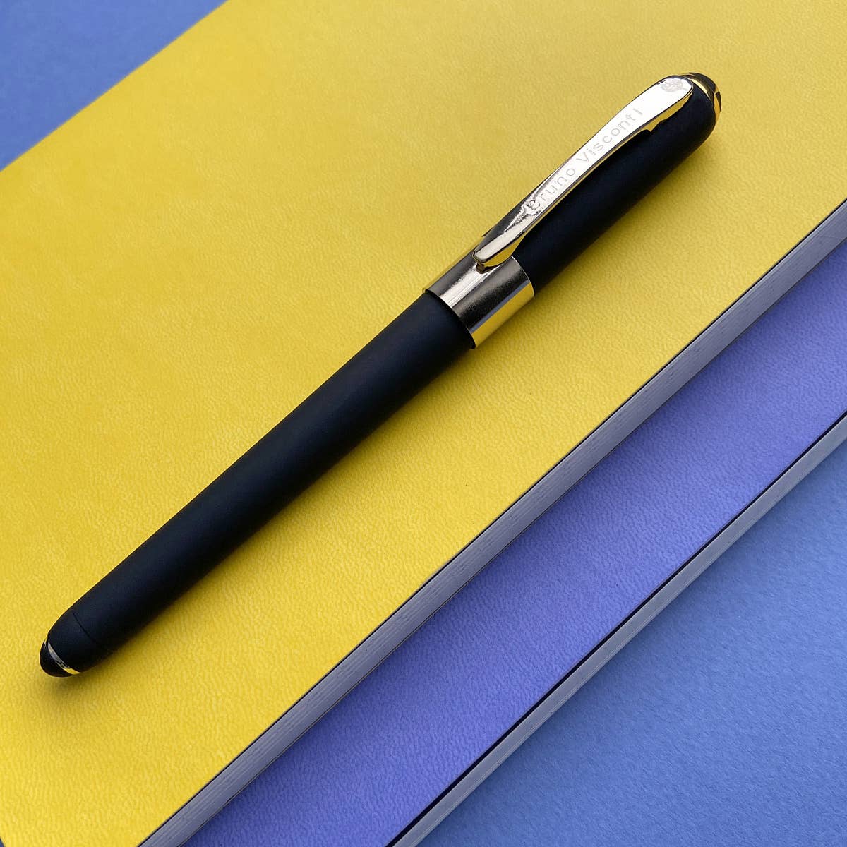 Monaco Black Ballpoint Pen (Single Pen) – Soft Touch 0.5mm Black Ink, BV by Bruno Visconti