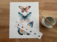 All-In-One Beginner Watercolor Kit Butterflies – 8x10 Painting Set, Breathe People