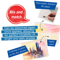 Watercolor Paint Set – 12 Tubes for Artists with Mixing Palette, by Faber-Castell