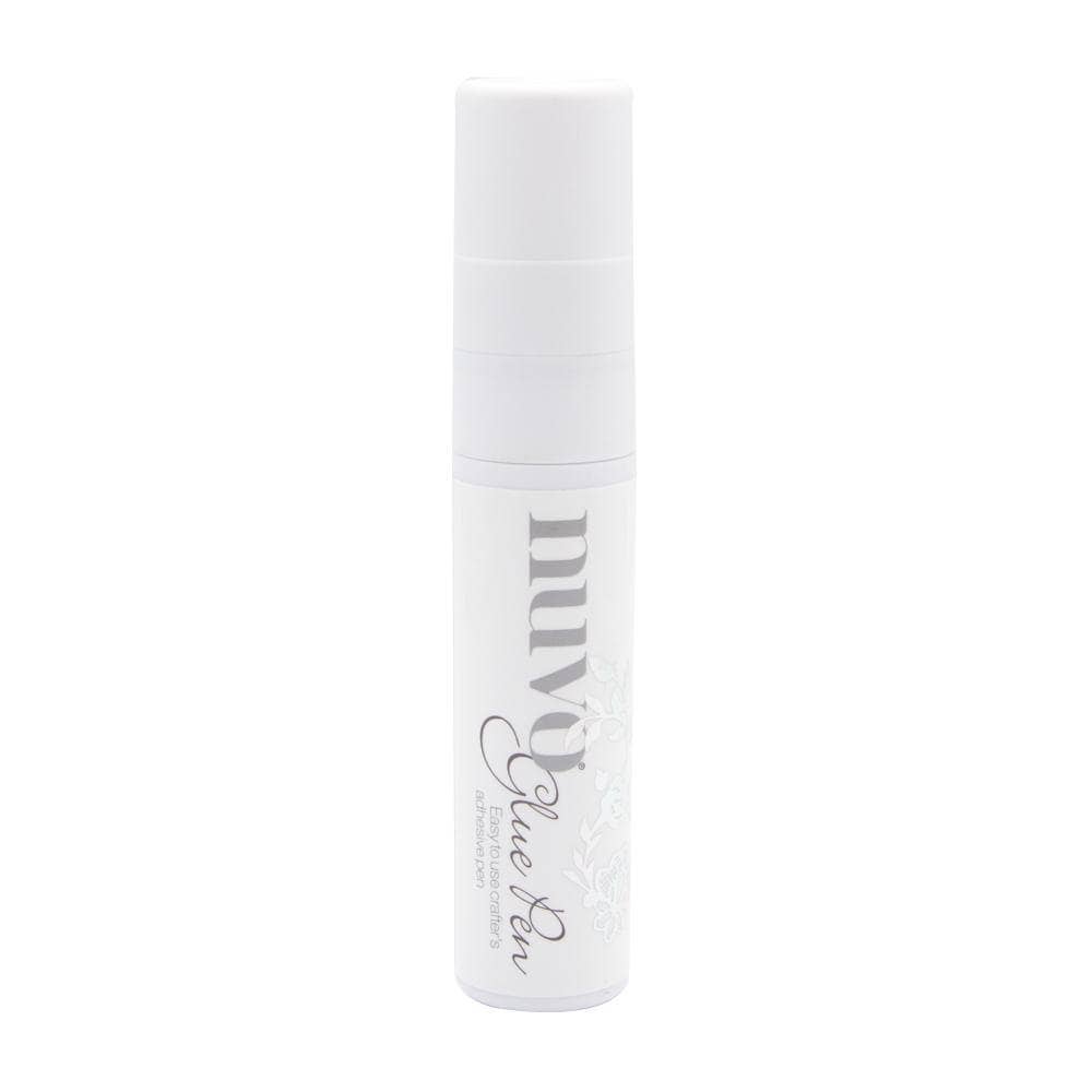 Nuvo Flat Tip Glue Pen – Large, 45g (1.58 oz), Blue-to-Clear, Multi-Surface Adhesive