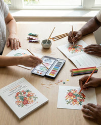 Meditative Art Book – 16 Pages Guided Creative Ritual Coloring & Reflection Workbook
