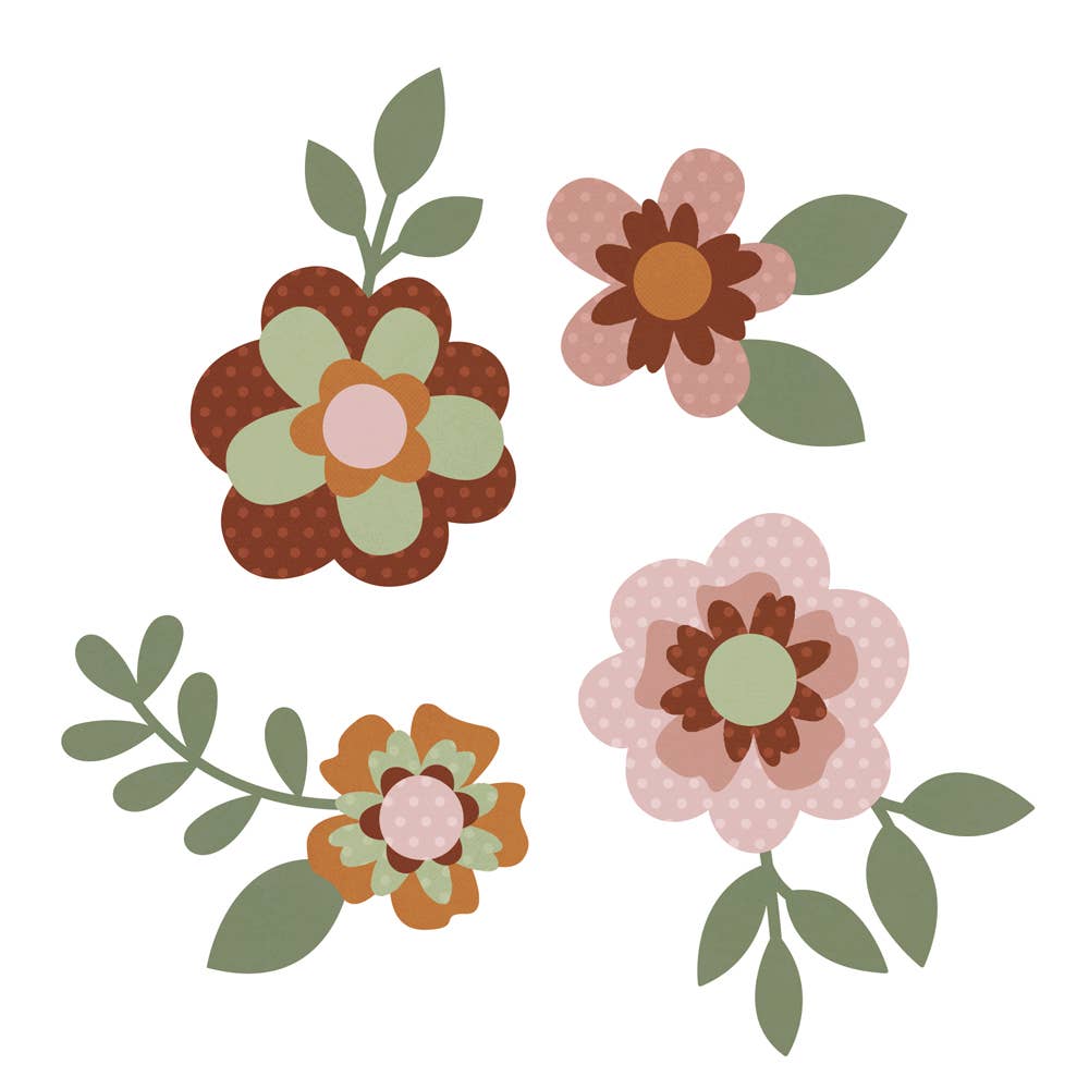 Simple Stories Color Vibe Flowers Bits & Pieces Boho – 143 Die-Cut Cardstock Floral Pieces