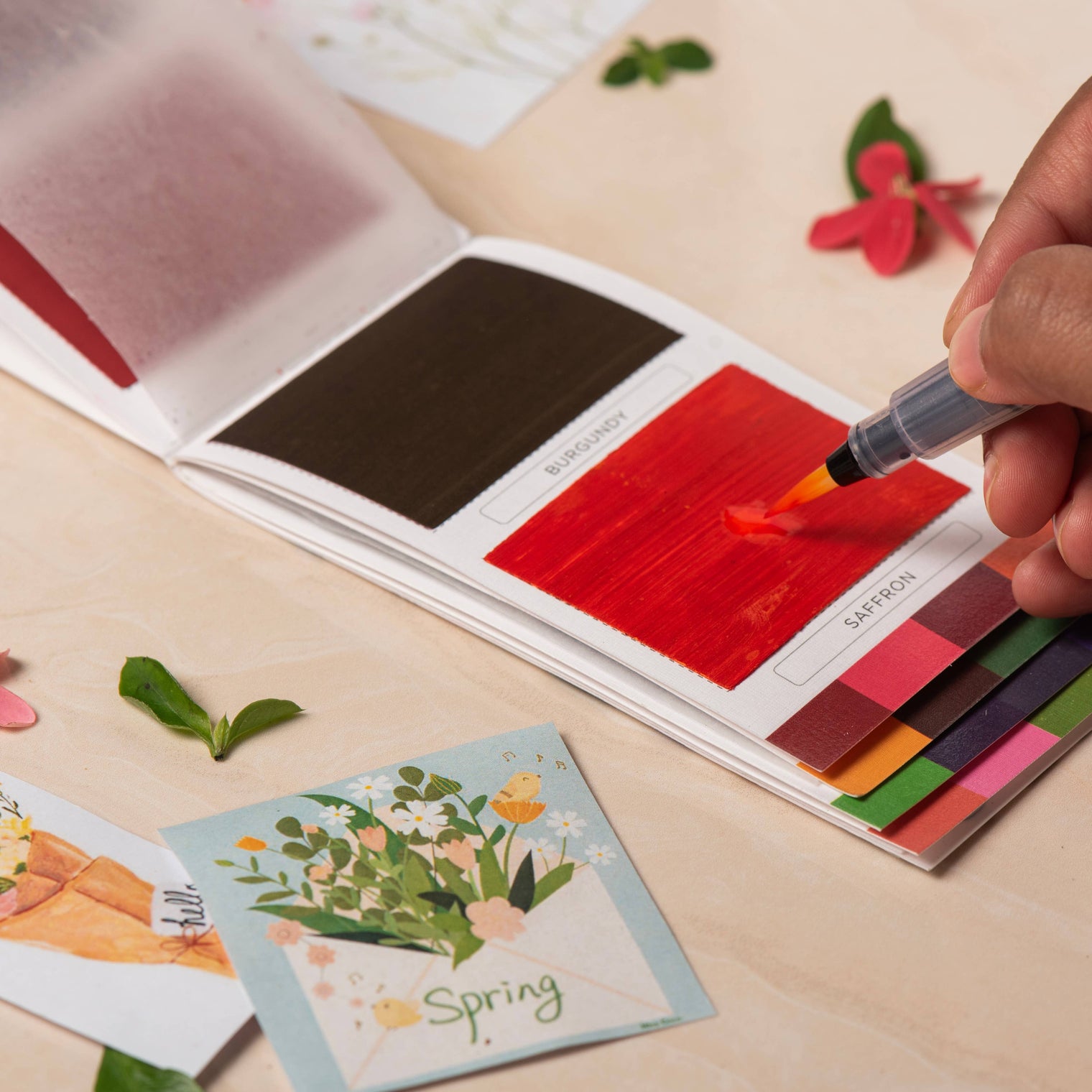 Spring Color sheets – 16 Handmade Watercolors (Including Metallic Shades), by Viviva Colors