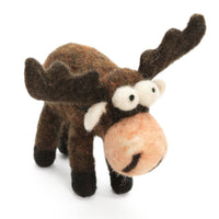 Woolbuddy DIY Needle Felting Kit, Moose – Beginner Woodland Animal Craft Set