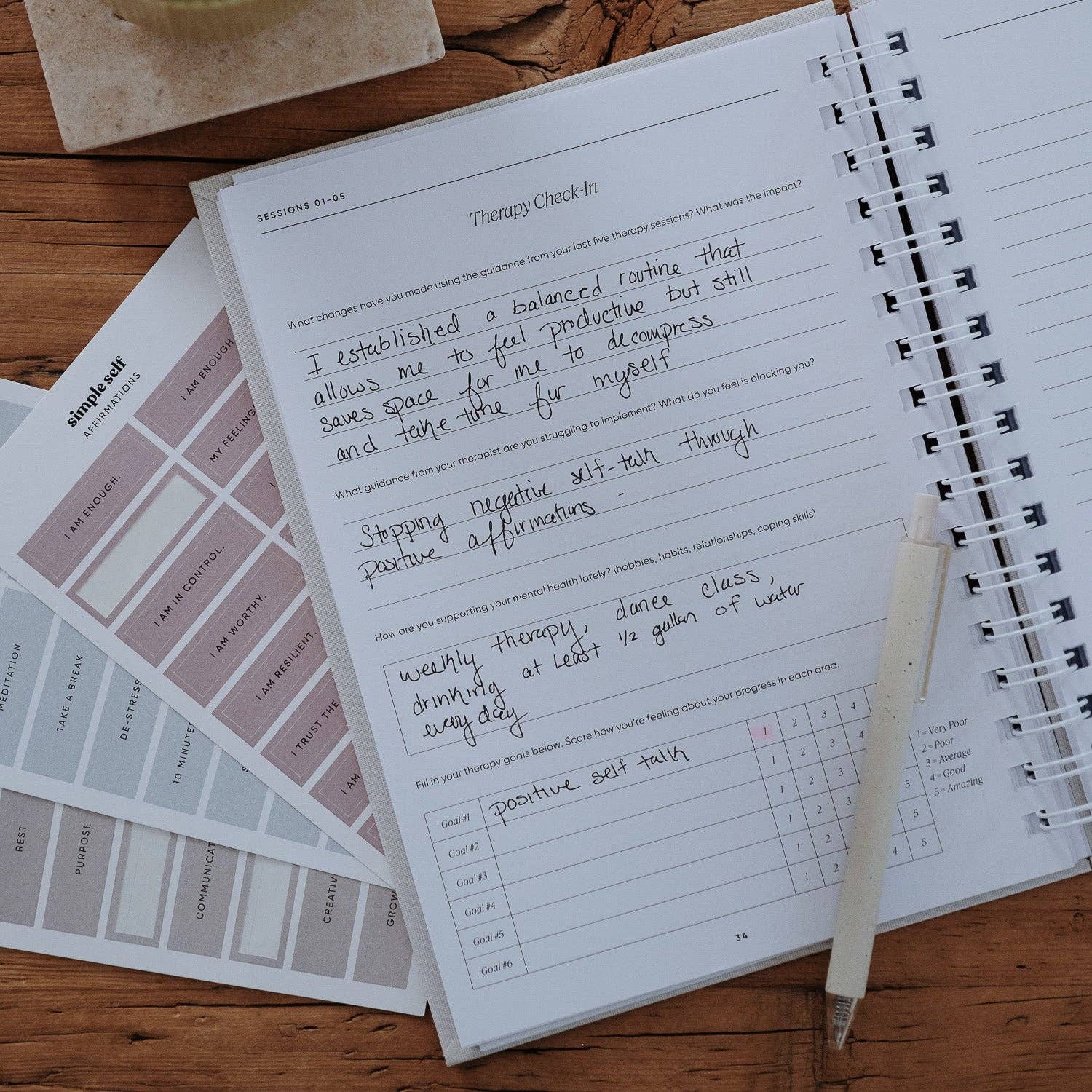 The Therapy Companion by Simple Self, Guided Therapy Journal for Session Notes, Reflection & Personal Growth