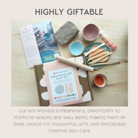 Meditative Art Clay Kit – Self-Care Air Dry Clay Set with Guided Meditations, Breathe People