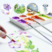 ARTIFY 9-Piece Travel Watercolor Brush Set – Multi-Shape Portable Brushes for Artists