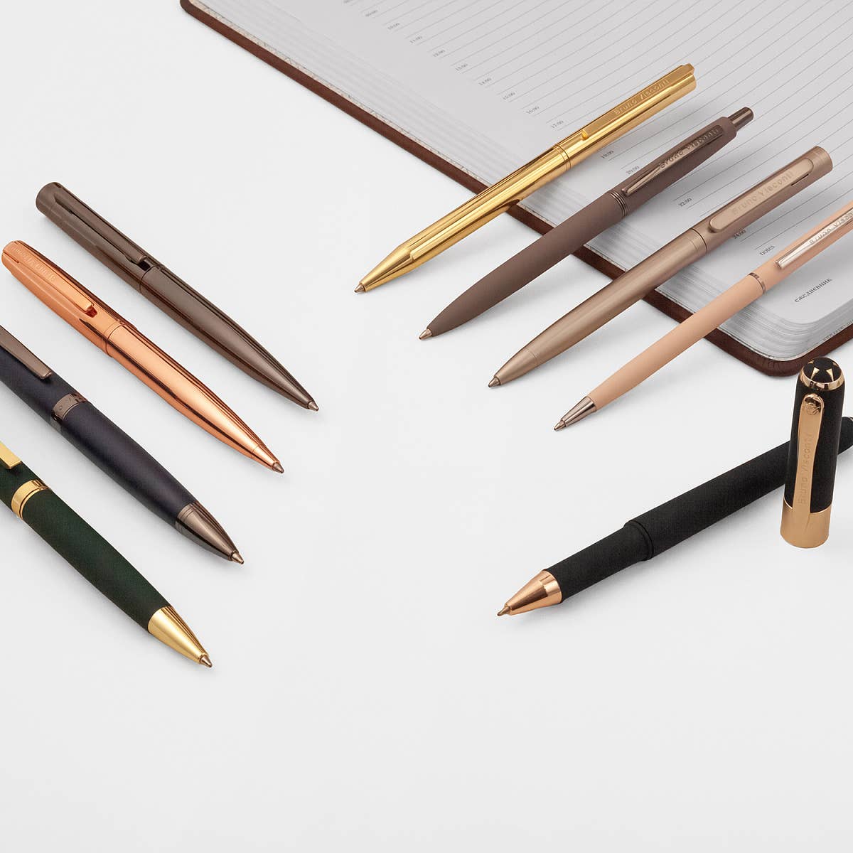Monaco Black Ballpoint Pen (Single Pen) – Soft Touch 0.5mm Black Ink, BV by Bruno Visconti
