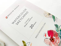 Watercolor Sketch Pad for Creative Practice – 6x8 Cold Press Paper Pad (20 Sheets)