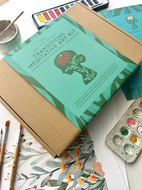 Gentle Transitions Meditative Art Kit – Watercolor, Journaling & Meditation Kit