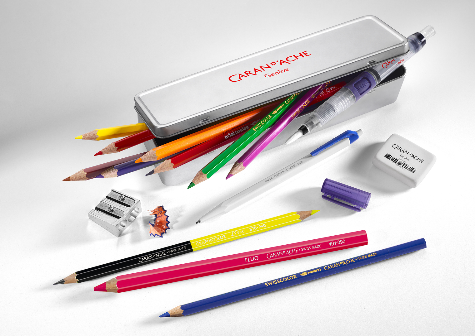 Caran d’Ache Multi-Product Set – Writing & Drawing Kit in Metal Box
