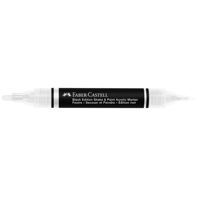 Shake & Paint Acrylic Marker White – Dual Tip Paint Pen (1 Count), Faber-Castell