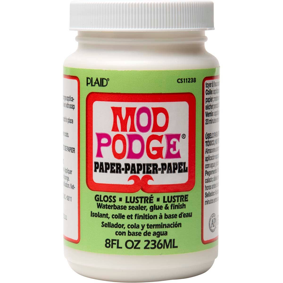 Mod Podge Paper Gloss – 8 oz (All-in-One Glue, Sealer & Finish for Paper Crafts)