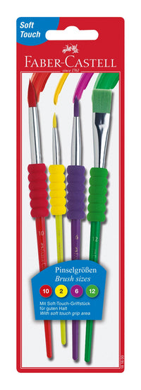 Soft Touch Paintbrushes – Set of 4 Assorted Sizes, by Faber-Castell
