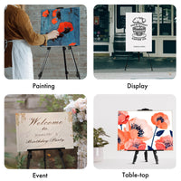 Adjustable Double-Tier Easel Stand – 22"–66" Black Portable Tripod Display with Carry Bag, by Artify