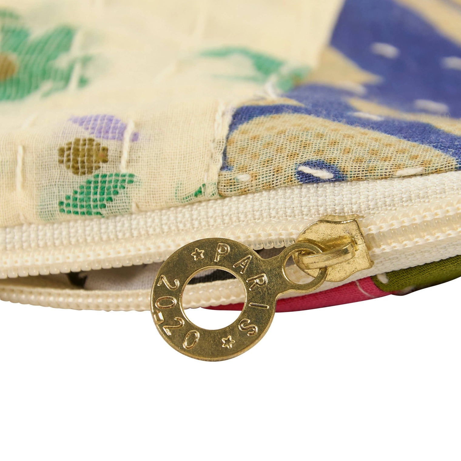 Large Kantha Tote – Cotton Patchwork Style Zipper Tote Bag, Primitives by Kathy