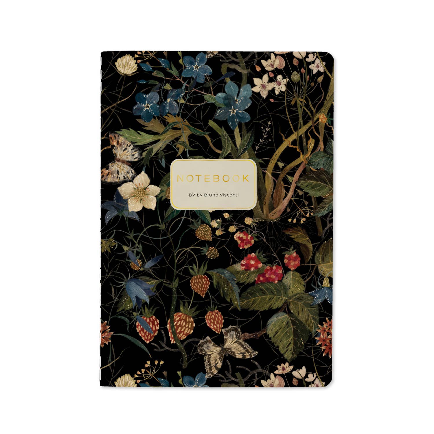 Forest Flowers Notebook – Ruled Journal 8.27 x 5.83 in, 40 Pages, BV by Bruno Visconti