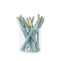 Felt Tip Pen, Slate Blue (Single Pen) – Black Ink Writing Pen with Gold Clip