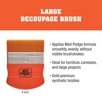 Mod Podge Large Decoupage Brush – 4" Premium Synthetic Flat Brush