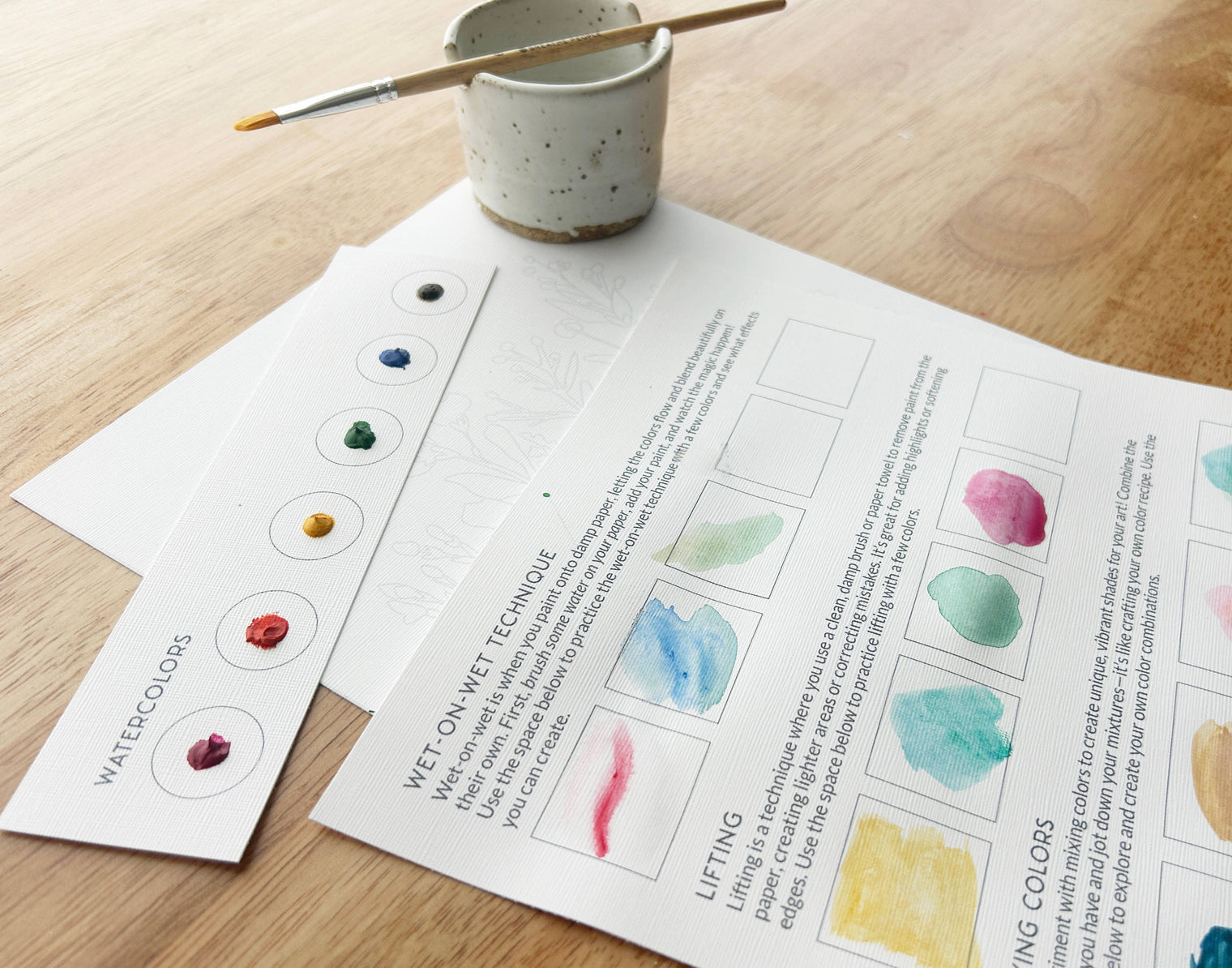All-In-One Beginner Watercolor Kit Butterflies – 8x10 Painting Set, Breathe People