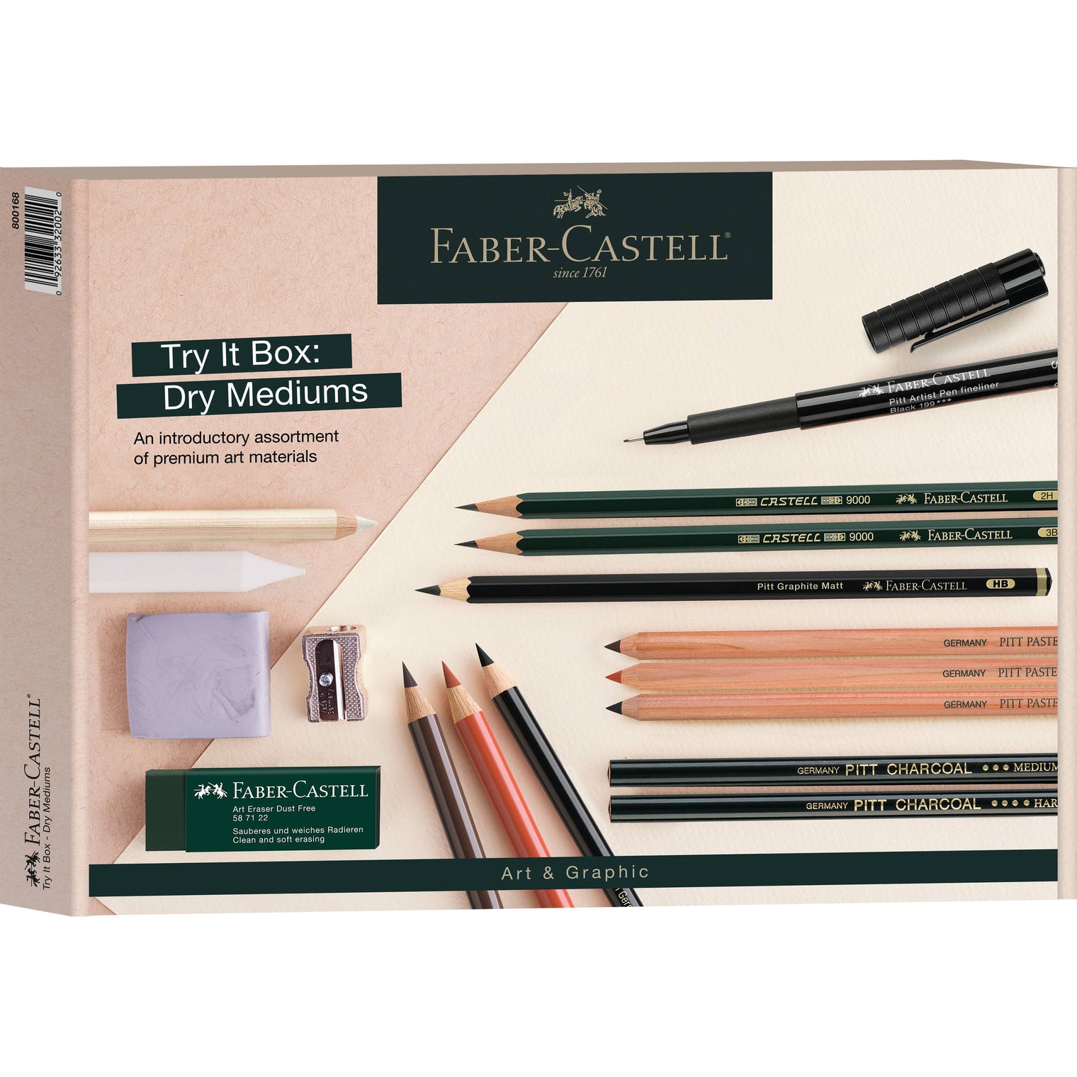 Art & Graphic Try It Box – Dry Mediums Assortment Set, by Faber-Castell