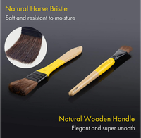 ARTIFY 10-Piece Horse Hair Paint Brush Set – Mixed Media Brushes with Birch Wood Handles
