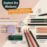 Art & Graphic Try It Box – Dry Mediums Assortment Set, by Faber-Castell