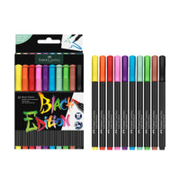 Black Edition Brush Pens – Set of 10 Felt Tip Markers, Faber-Castell
