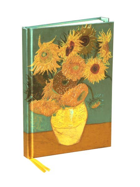Vincent Van Gogh: Sunflowers Journal, Lined Hardcover Journal with Magnetic Closure