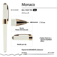White Ballpoint Pen (Single Pen) – Soft Touch 0.5mm Black Ink, BV by Bruno Visconti Monaco