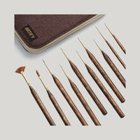 ARTIFY 10-Piece Ultra Detail Paint Brush Set with Case – Precision Brushes for Miniature & Fine Detail Painting