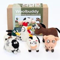 DIY Needle Felting Farm Collection Kit – 6 Farm Animal Craft Kit by Woolbuddy
