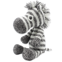 DIY Crochet Kit, Dirk Zebra – Yarn Craft Kit with Pattern- 3 mm Crochet Hook NOT Included