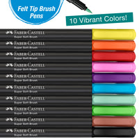Black Edition Brush Pens – Set of 10 Felt Tip Markers, Faber-Castell
