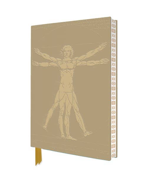 Artisan Art Da Vinci: Vitruvian Man Journal, Lined Vegan Leather Flexi-Bound Journal