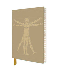 Artisan Art Da Vinci: Vitruvian Man Journal, Lined Vegan Leather Flexi-Bound Journal