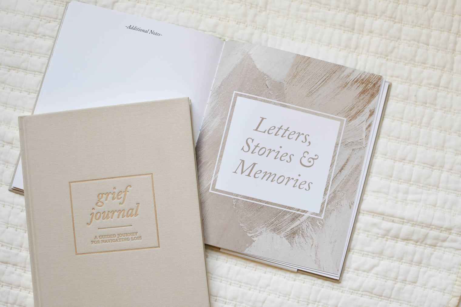 Grief Journal, Guided Grief & Memory Journal – Teal & Sand
