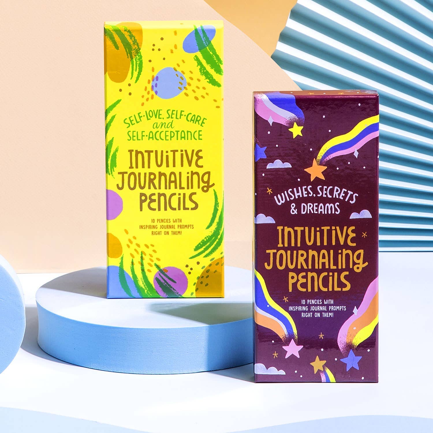Self-Love, Self-Care & Self-Acceptance Pencil Set, Guided Journaling Pencils with Reflective Prompts (Set of 10)
