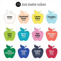 Apple Barrel Matte Seaside Marina Paint Set 12 Piece – 2 oz Acrylic Craft Paint Set