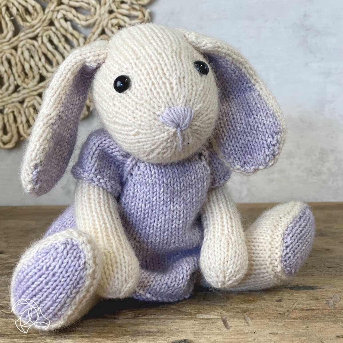 DIY Knitting Kit Chloe Hare – Animal Doll Knitting Kit (25 cm Height)- 3 mm Knitting Needles NOT Included