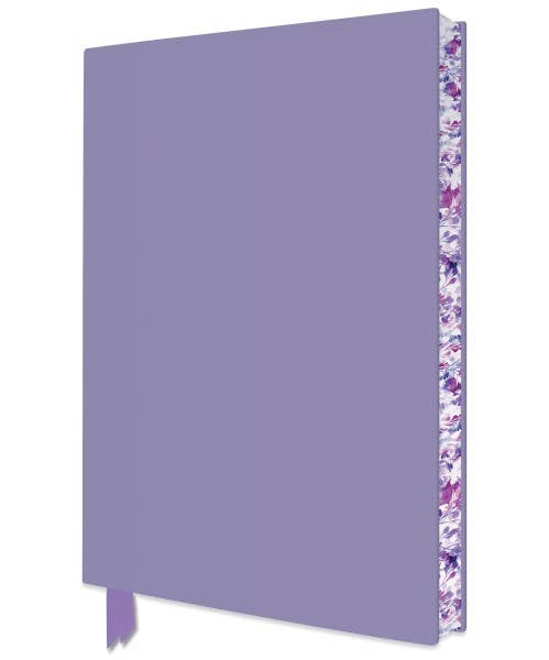 Artisan Lilac Sketch Book by Flame Tree, Blank Faux Leather Sketchbook with Decorative Edges