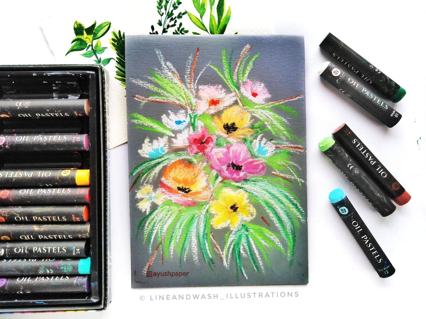 Art Philosophy Soft Oil Pastels – Artist Grade Set of 24 Assorted Colors