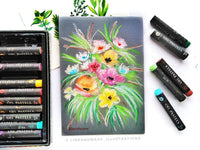 Art Philosophy Soft Oil Pastels – Artist Grade Set of 24 Assorted Colors
