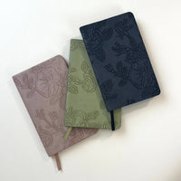 Softcover Journal Lilac by Punch Studio, Vegan Leather Journal with Embossed Details & Ribbon Bookmark