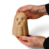 Paper Mache Halloween Ghost – 5-1/4" Unfinished No-Face Cutout DIY Craft Figure