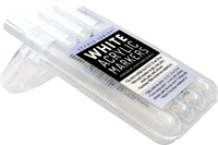 Studio Series White Acrylic Markers Set of 4 – Opaque Paint Markers Multi Tip Sizes