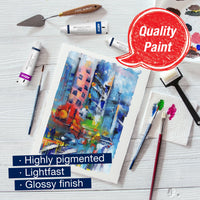 Vibrant Acrylic Paints – Set of 12 Tubes with Mixing Palette, by Faber-Castell