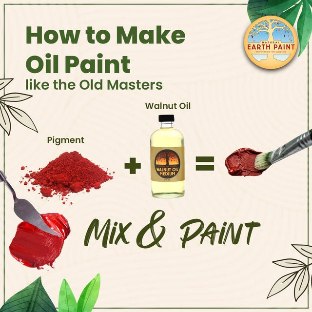 Organic Walnut Oil – 8 oz Refined Artist Medium, by Natural Earth Paint