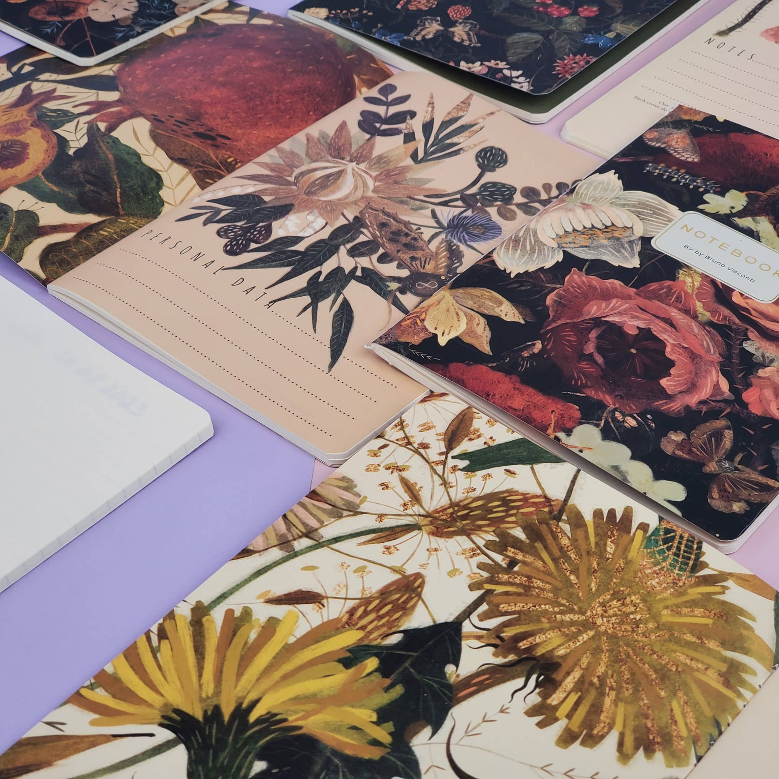 Lush Bouquet Notebook – Ruled Journal 8.27 x 5.83 in, 40 Pages, BV by Bruno Visconti